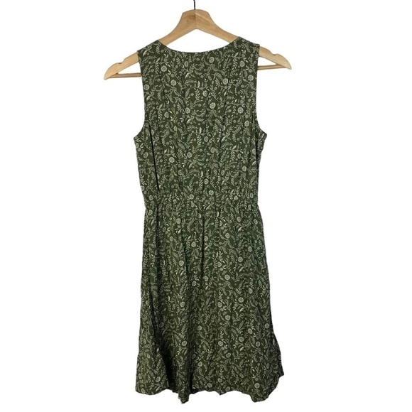 Old Navy Petite Green & White Floral Print Mini Dress XSP - Picture 2 of 3